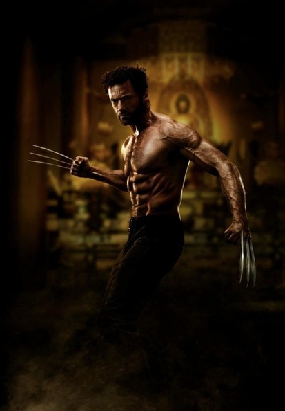 Hugh Jackman Ripped Abs with Claws as Wolverine