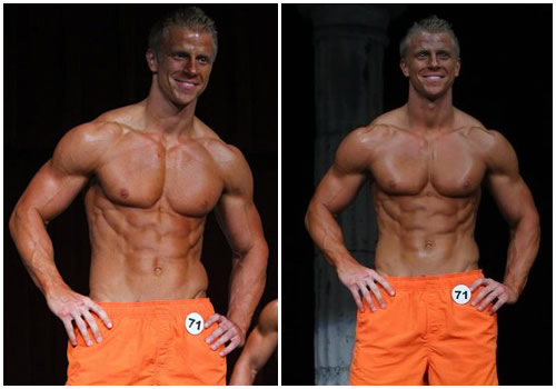 The Bachelor Sean Lowe Posing Shirtless without a shirt on photo
