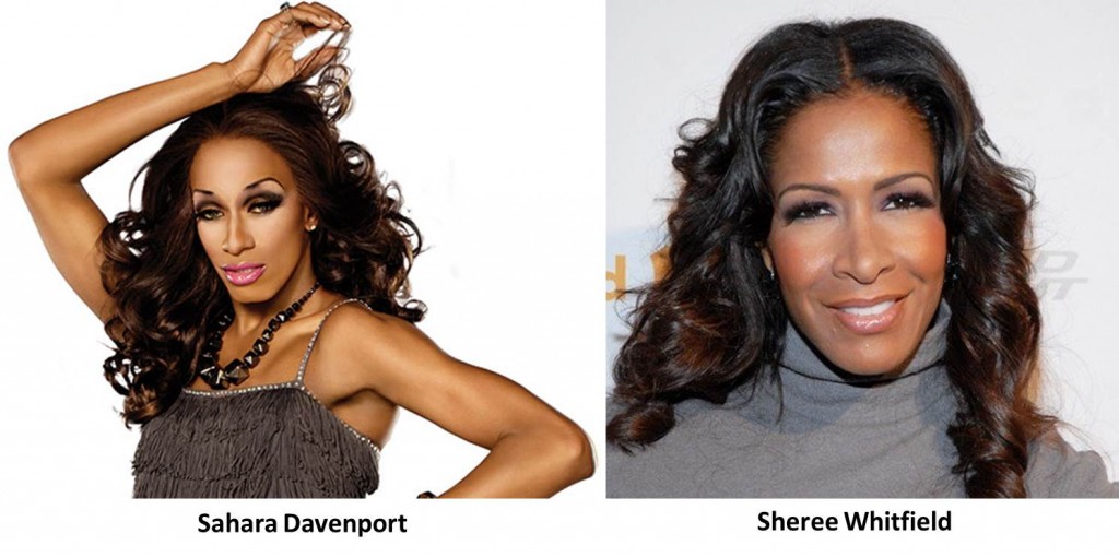 TV Guide Mis took Sheree Whitfield for Sahara Davenport from Ru Paul's Dragrace contestant