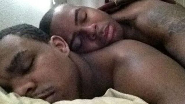 Bow Wow Spooning another man
