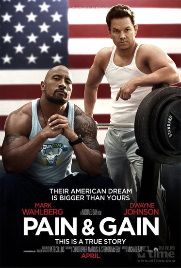 Pain & Gain Movie Poster with Mark Wahlberg and Dwayne Johnson