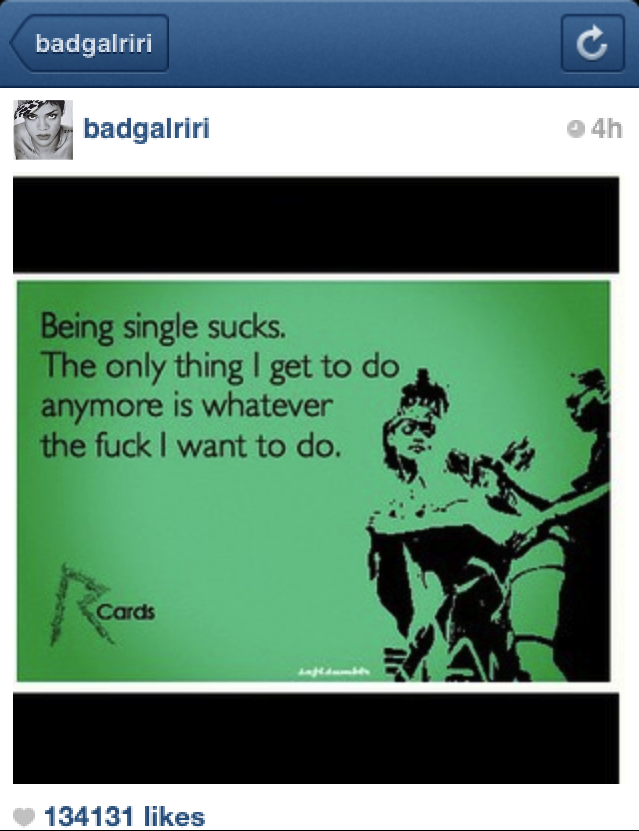 rihanna single again instagram