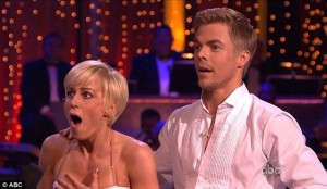 Kellie Pickler looking shocked as she was announced winner of Season 16 Dancing with the Stars