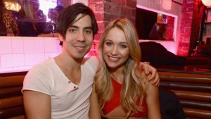 Katrina Bowden poses with her new husband Ben Jorgensen