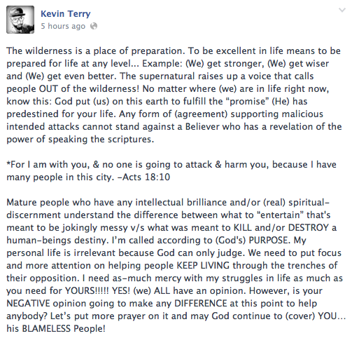 Kevin Terry response
