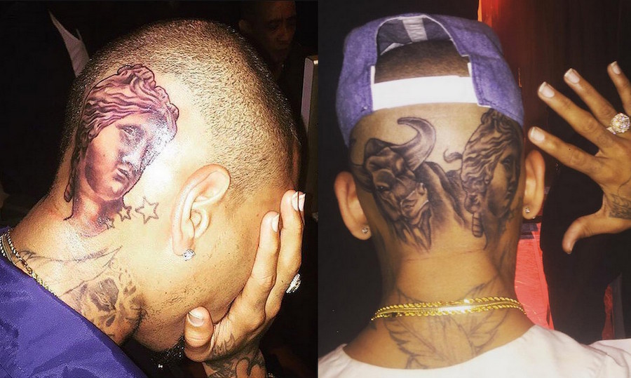 Chris-Brown-second-head-tattoo