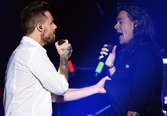 Liam Payne doesn't want to let Harry go. Credit: Kevin Winter // Getty Images