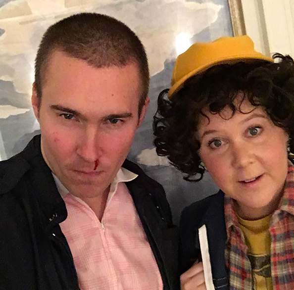 Amy Schumer And Her Boyfriend as Dustin and Eleven from Stranger Things.