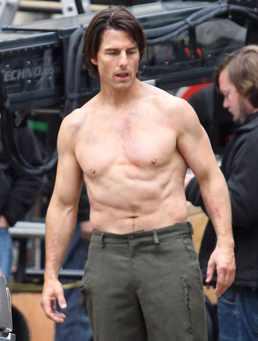 Shirtless Tom Cruise Mission Impossible 4. 