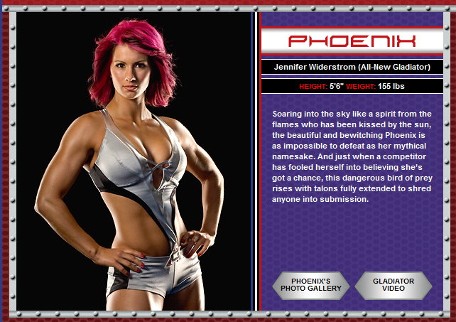 Should have used her American Gladiators card as a model. 